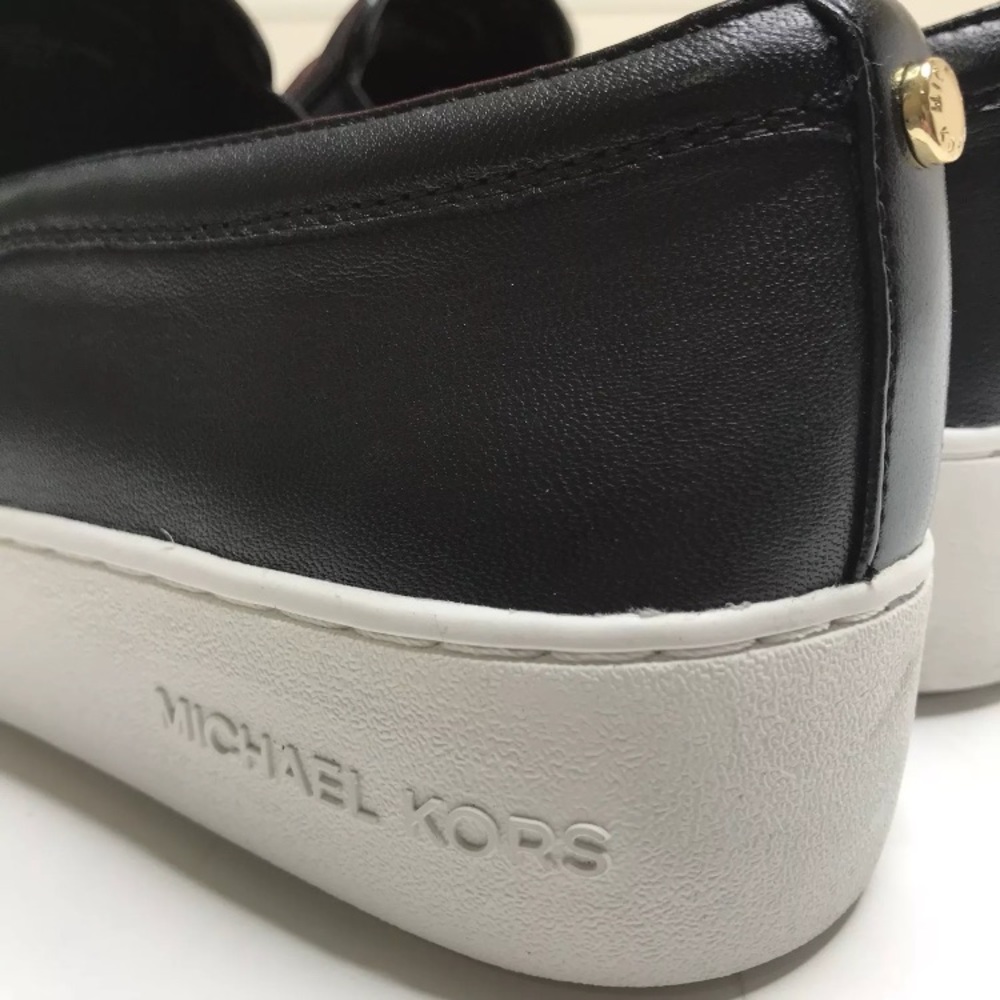 Michael Kors Slip On Shoes NEW Sz 9 Blk Gold Stars - Picture 6 of 7